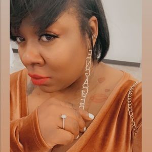 Silver or gold blingy engaged earrings